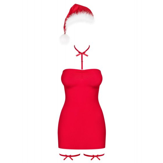 Obsessive Karácsony Kissmas kombiné (piros) XXL méret