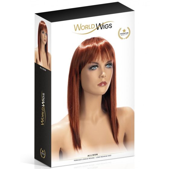 World Wigs Allison hosszú, vörös paróka
